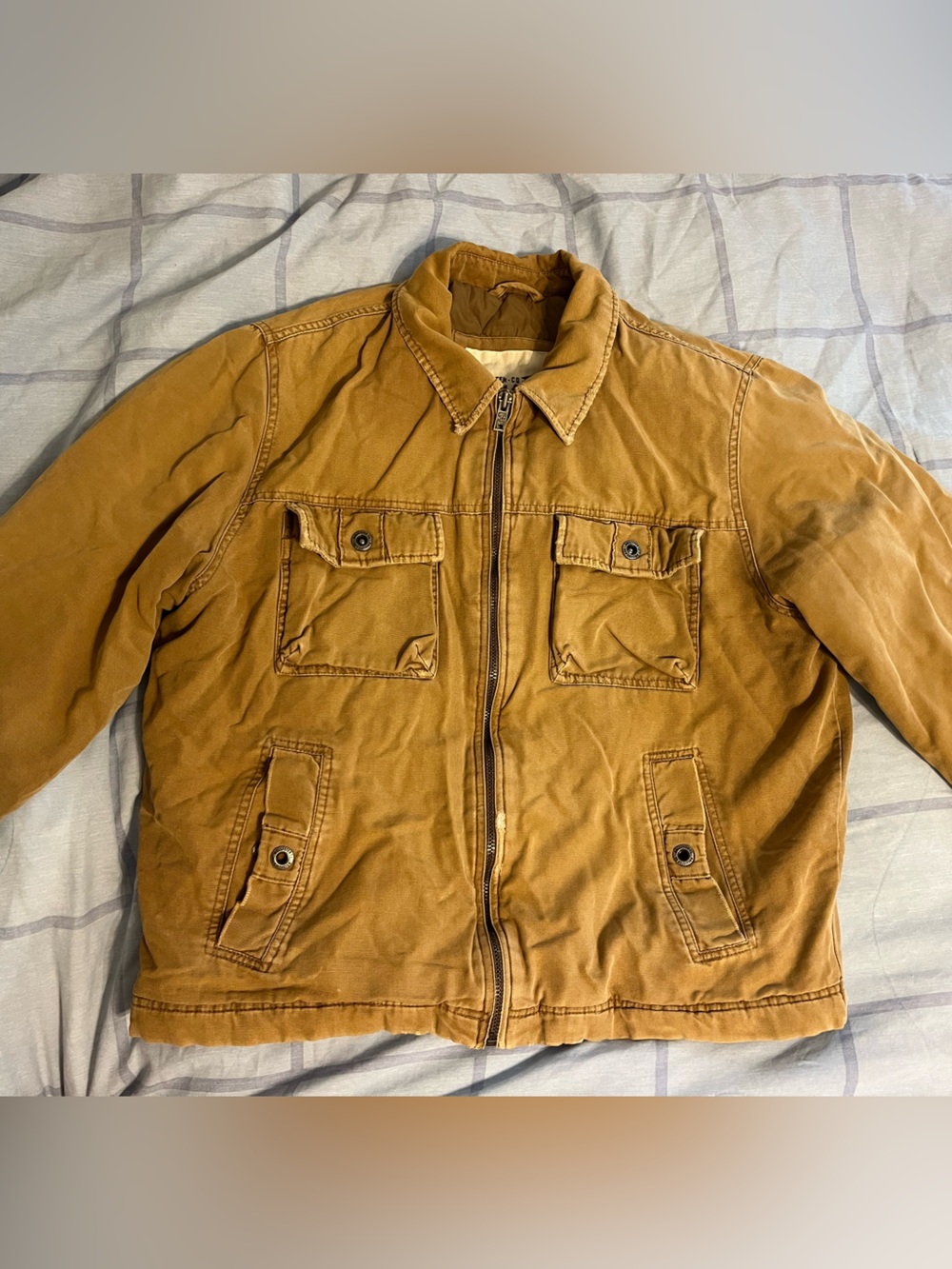 Hollister Outerwear Tan Jacket Men's XL